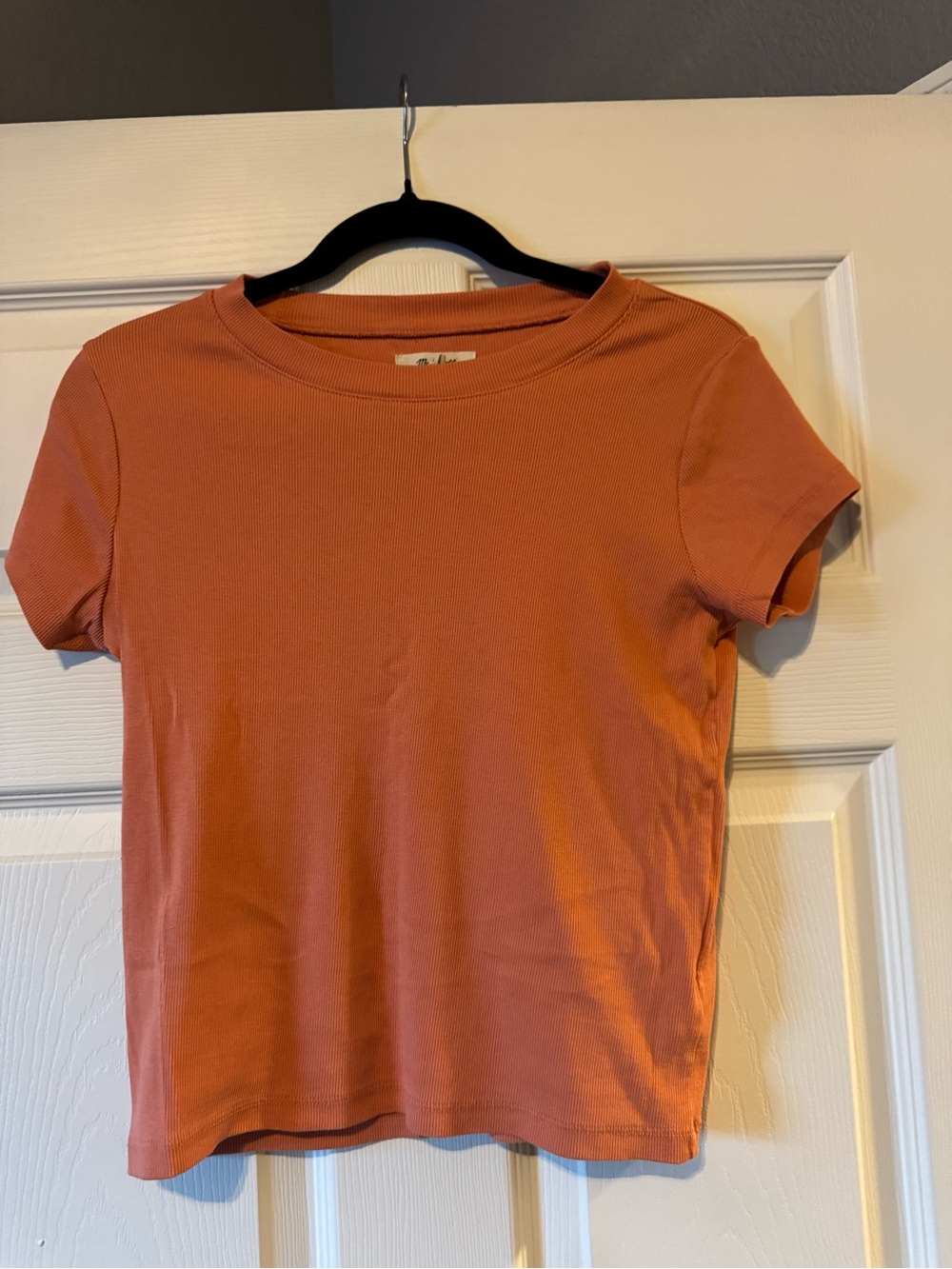 Madewell Short Sleeve Crewneck Tee in Rust